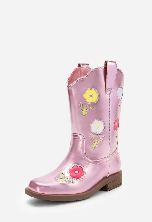 Girls Embroidered Western Boot - Image 3