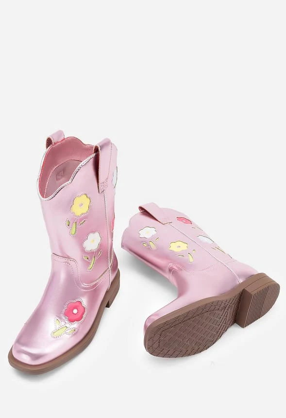 Girls Embroidered Western Boot - Image 5
