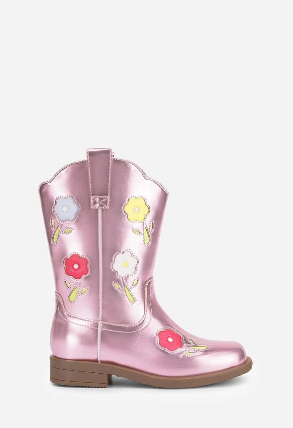 Girls Embroidered Western Boot - Image 6