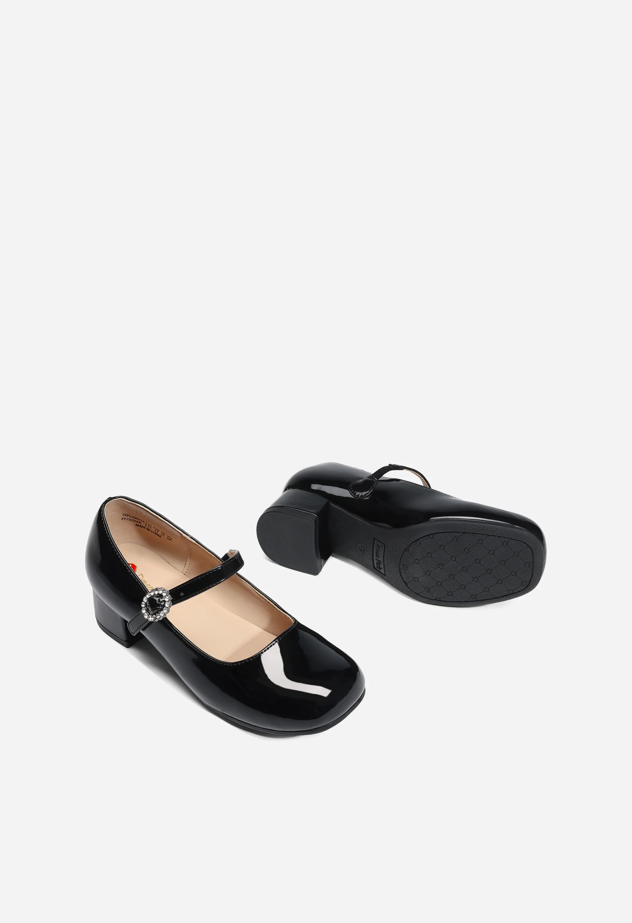 Girls Flower Low Heel Party Dress Shoes - Image 4