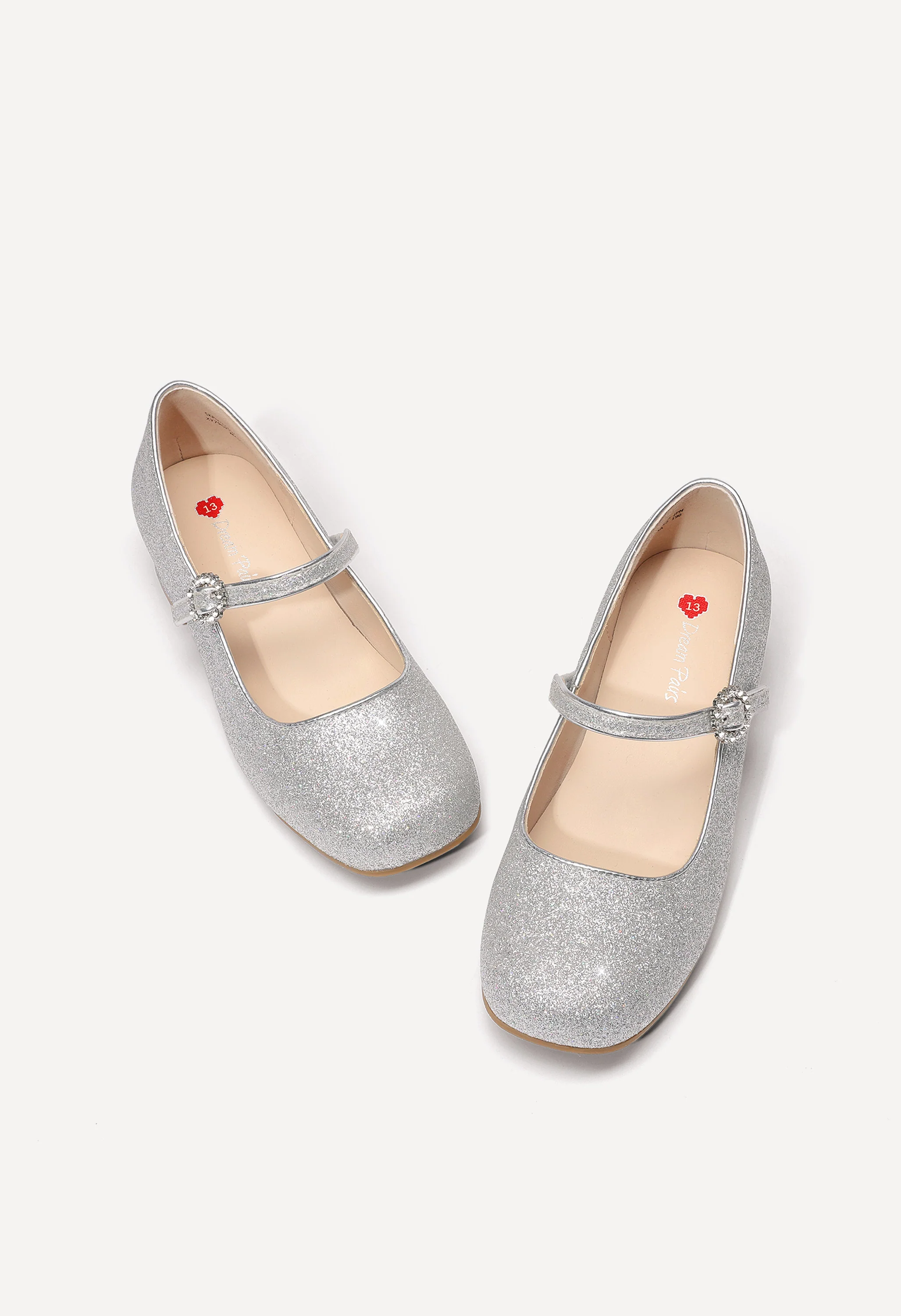 Girls Flower Low Heel Party Dress Shoes - Image 2
