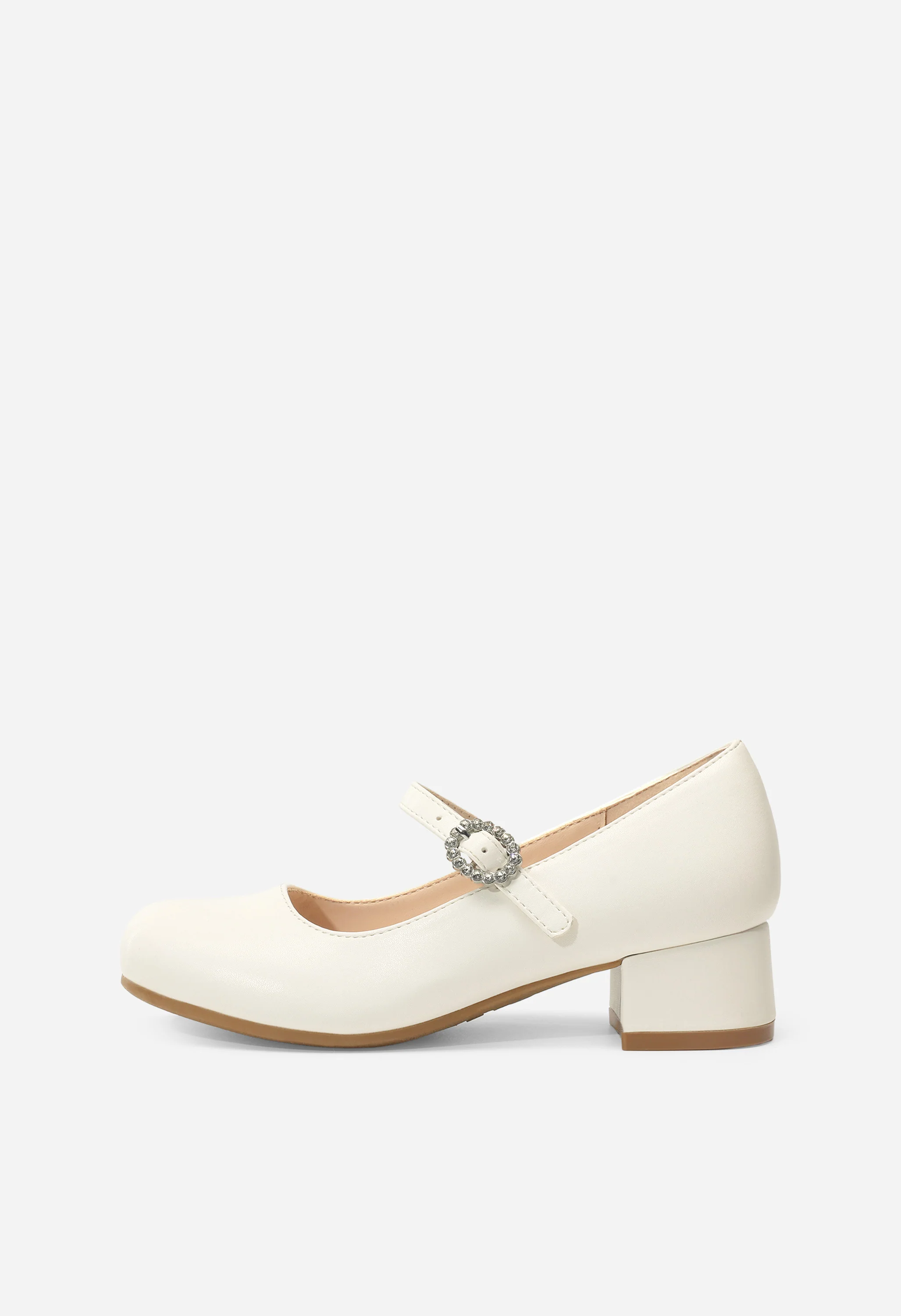 Girls Flower Low Heel Party Dress Shoes - Image 2