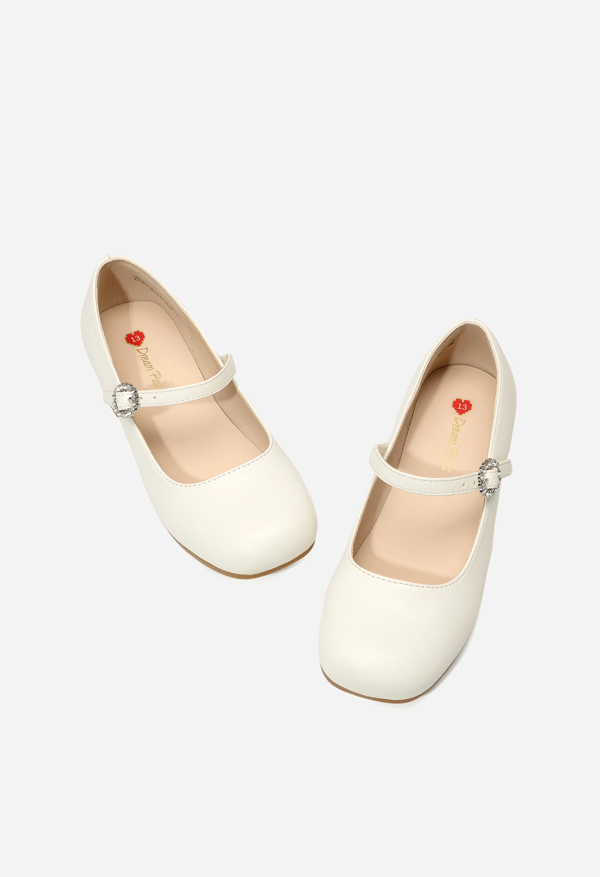 Girls Flower Low Heel Party Dress Shoes - Image 3