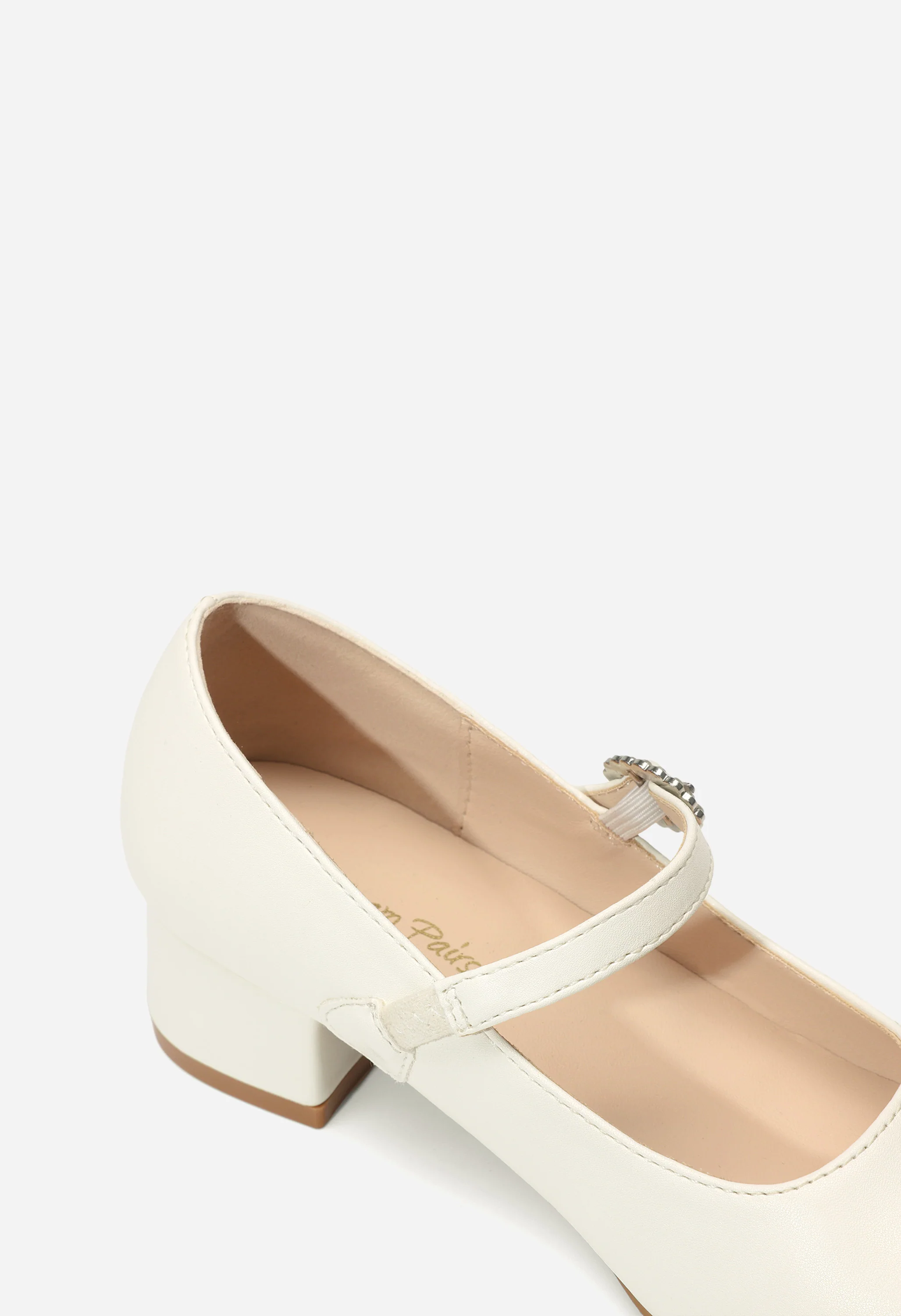 Girls Flower Low Heel Party Dress Shoes - Image 4