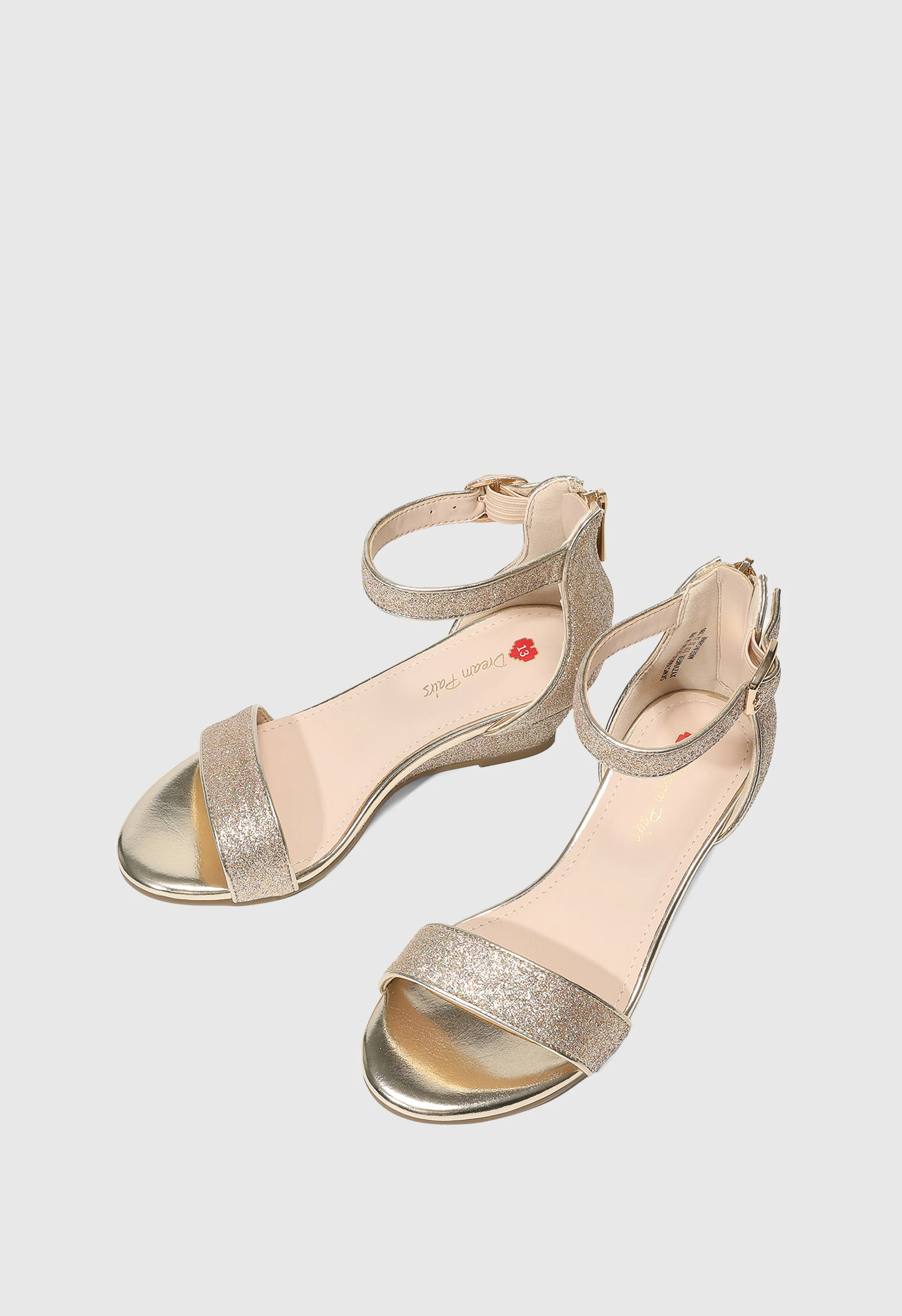 Girls' Flower Open Toe Platform Wedge Sandals - Image 5