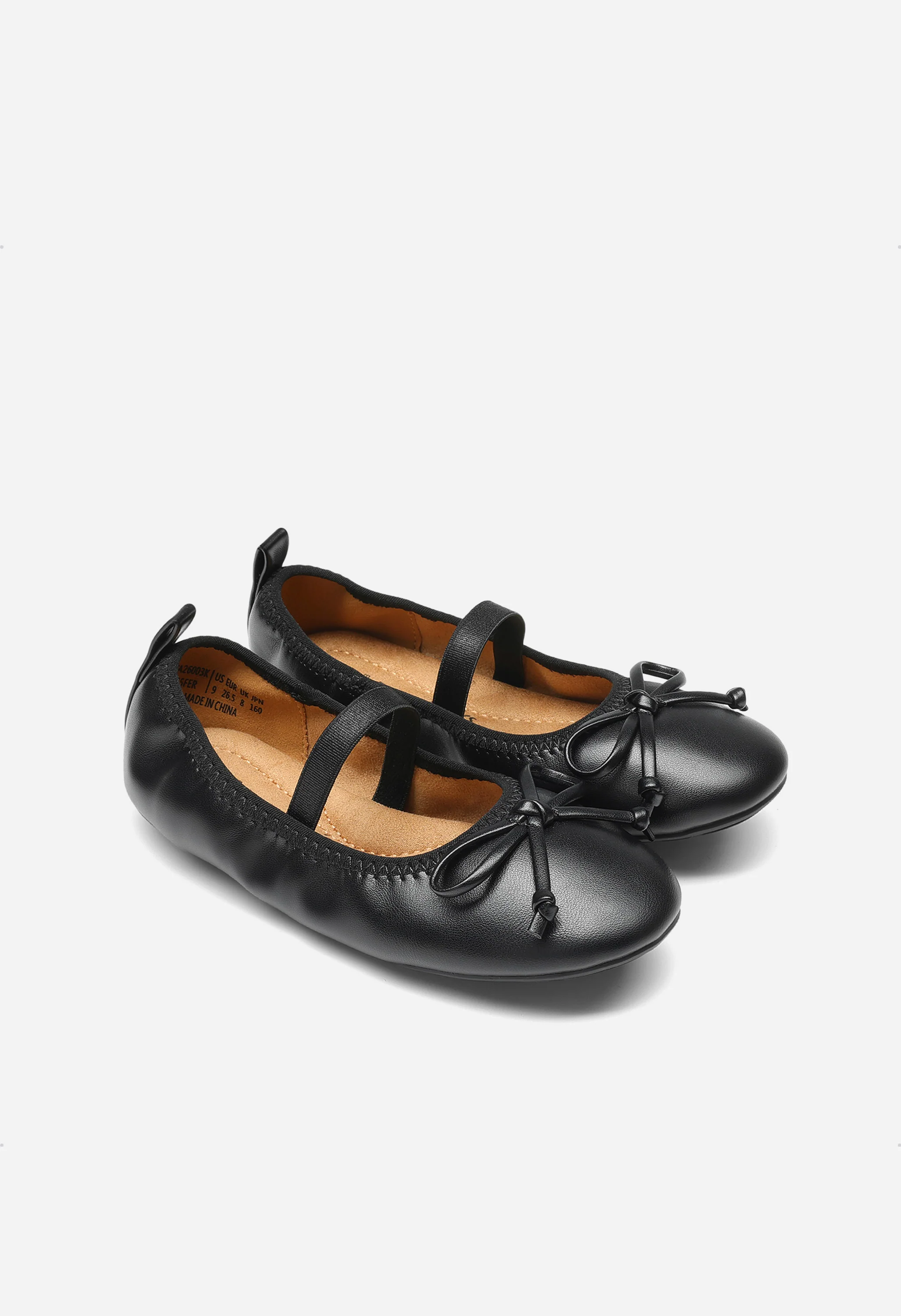 Girls’ Foldable Bow Flats Arch Support Shoes