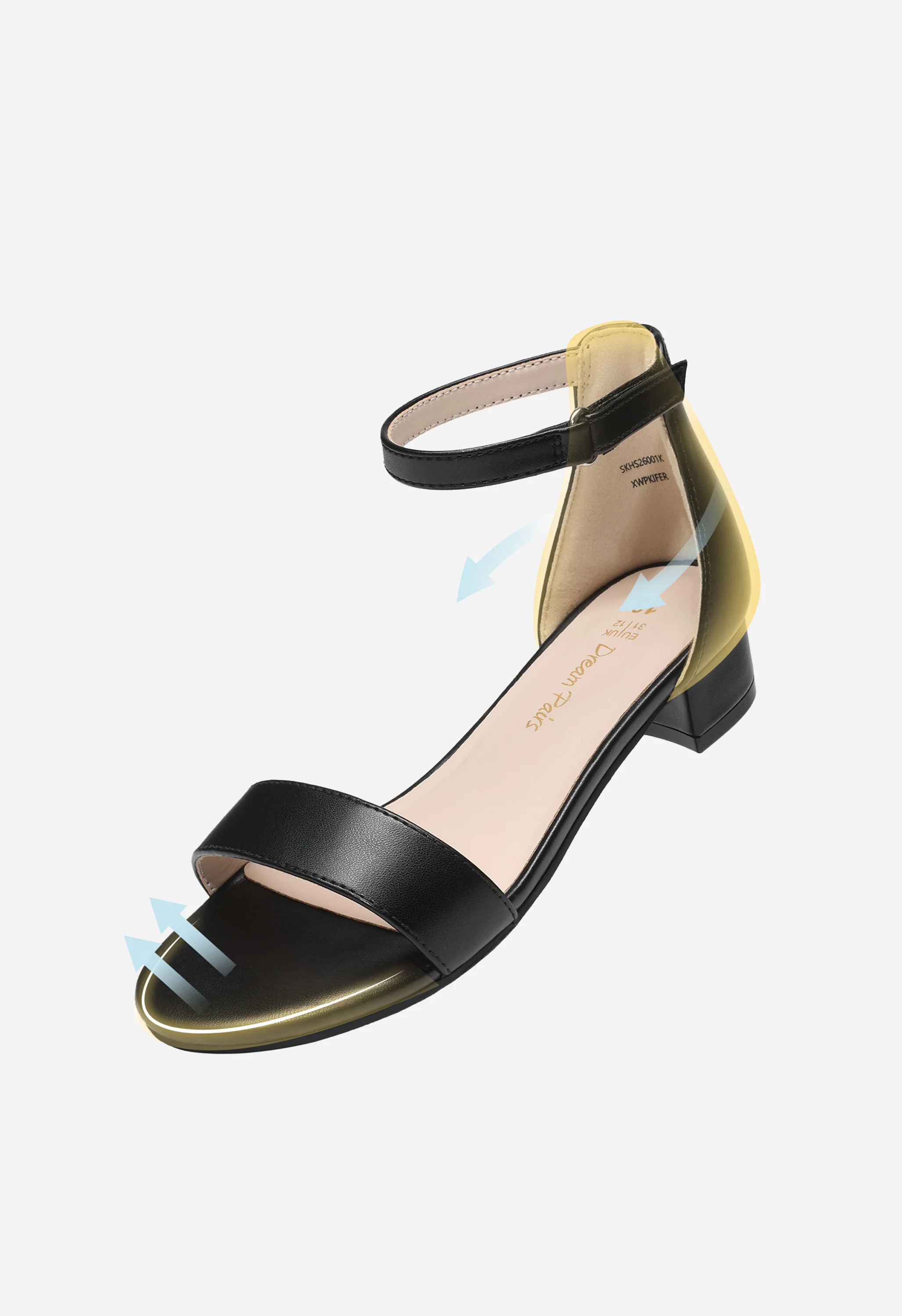 Girls Flower Strap Heeled Sandals - Image 5