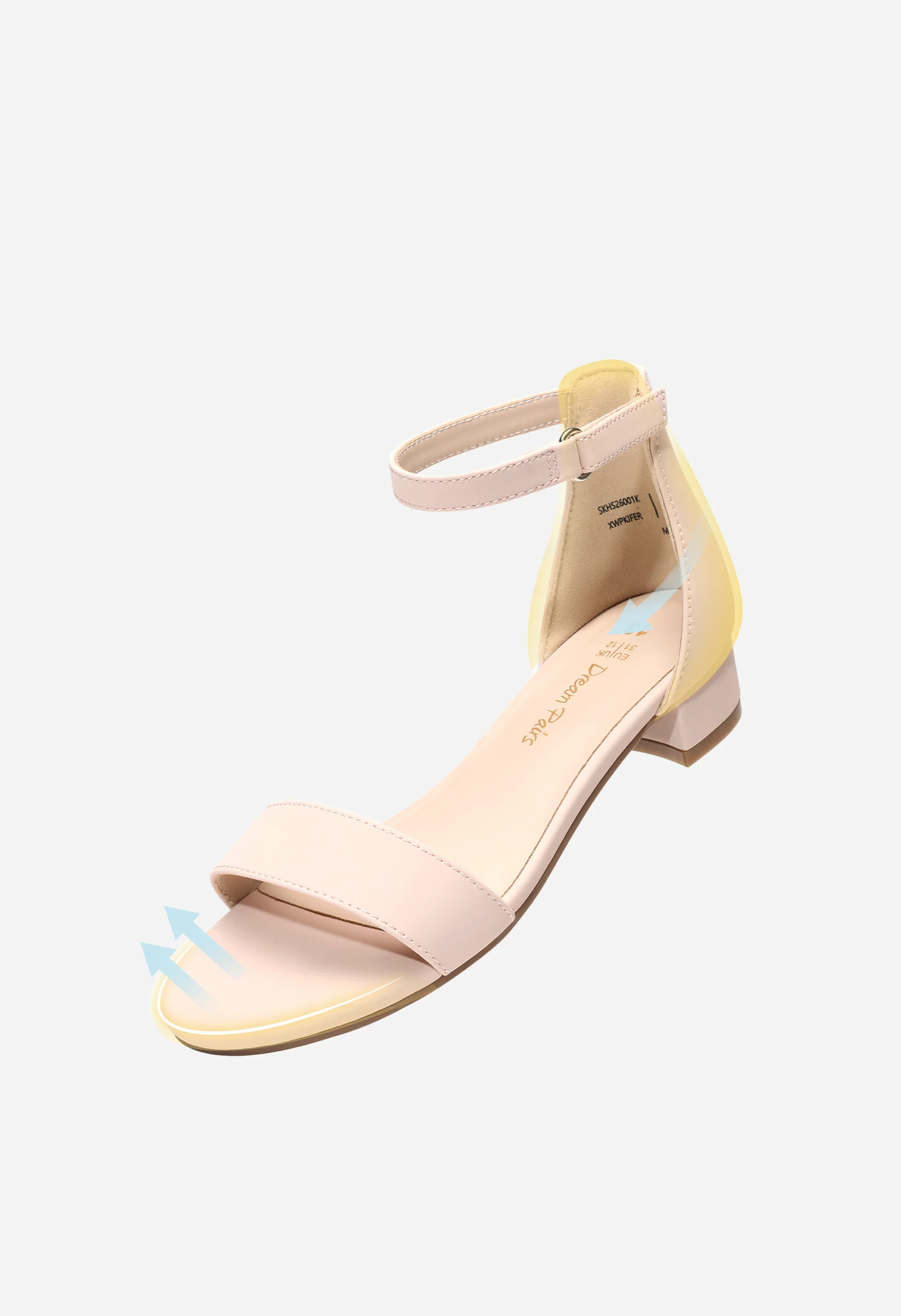 Girls Flower Strap Heeled Sandals - Image 5
