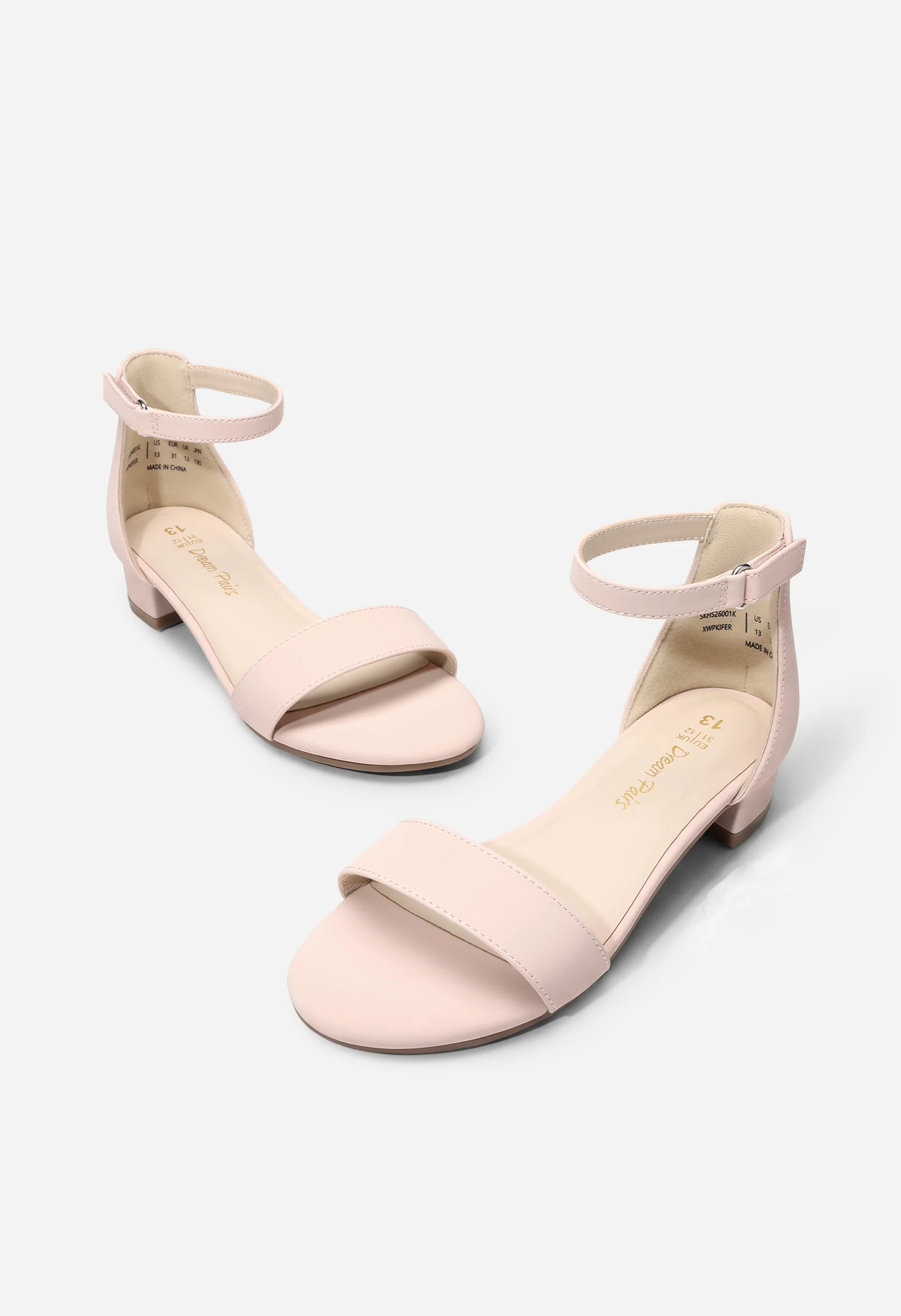 Girls Flower Strap Heeled Sandals - Image 6