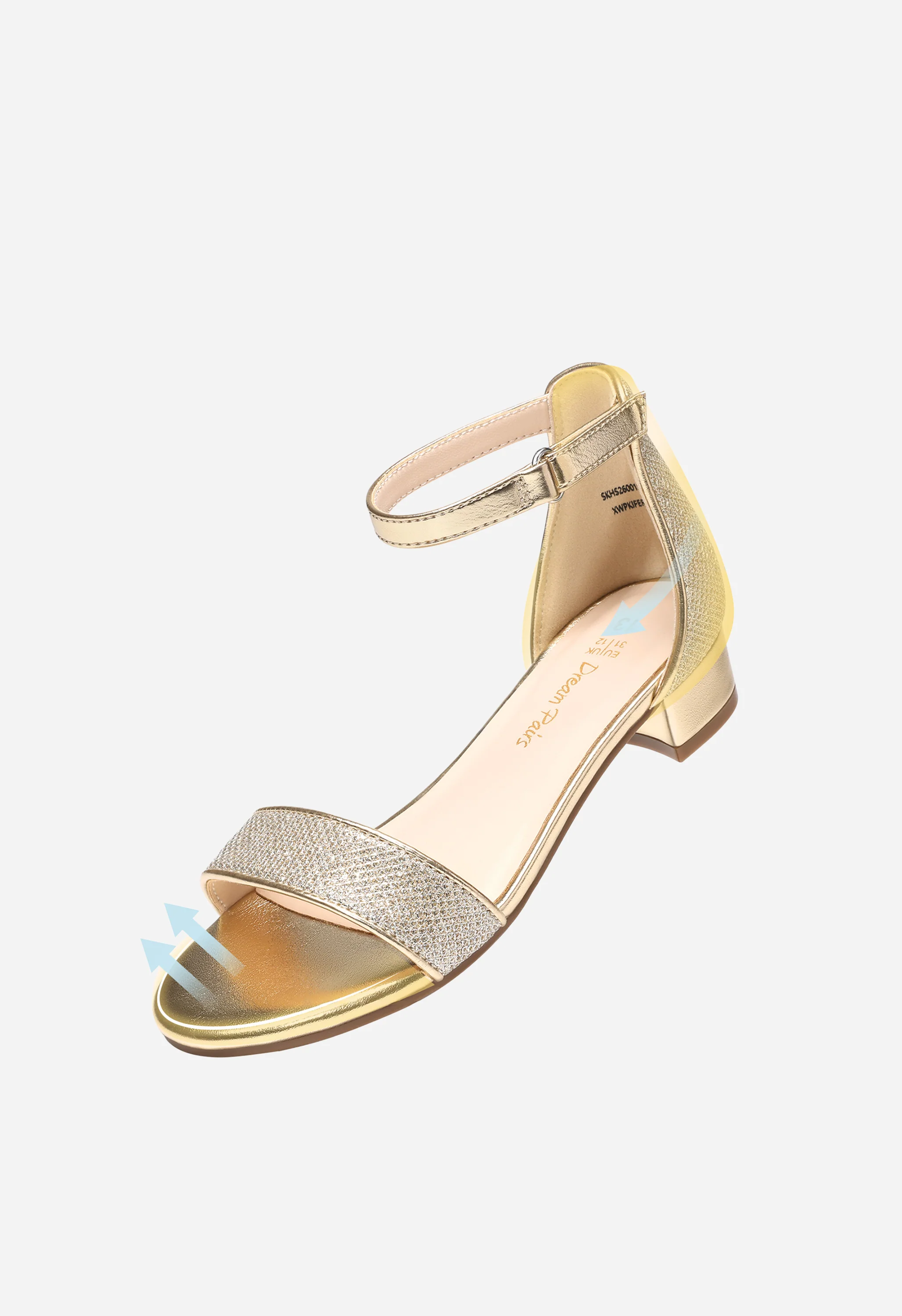 Girls Flower Strap Heeled Sandals - Image 5