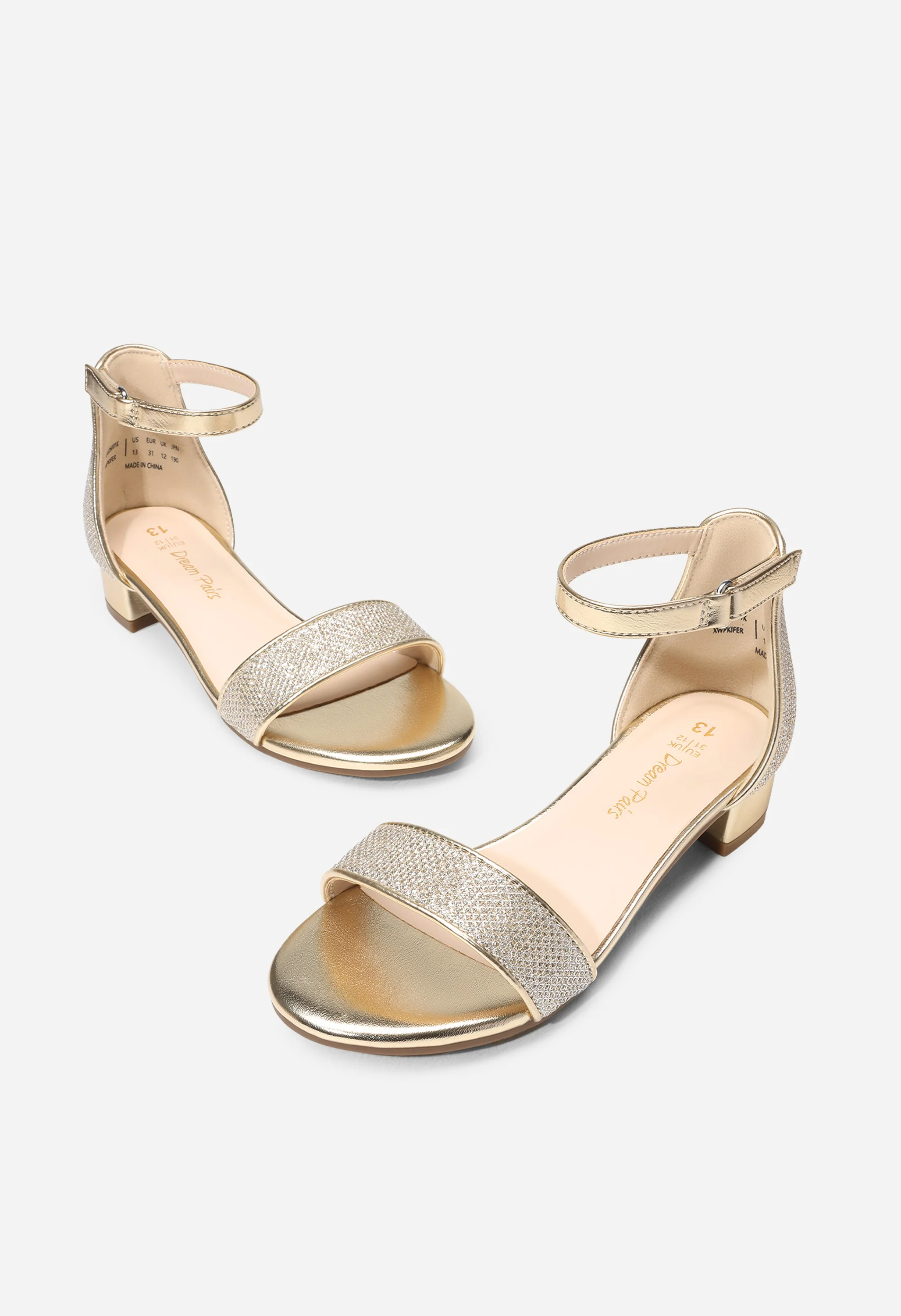 Girls Flower Strap Heeled Sandals - Image 6