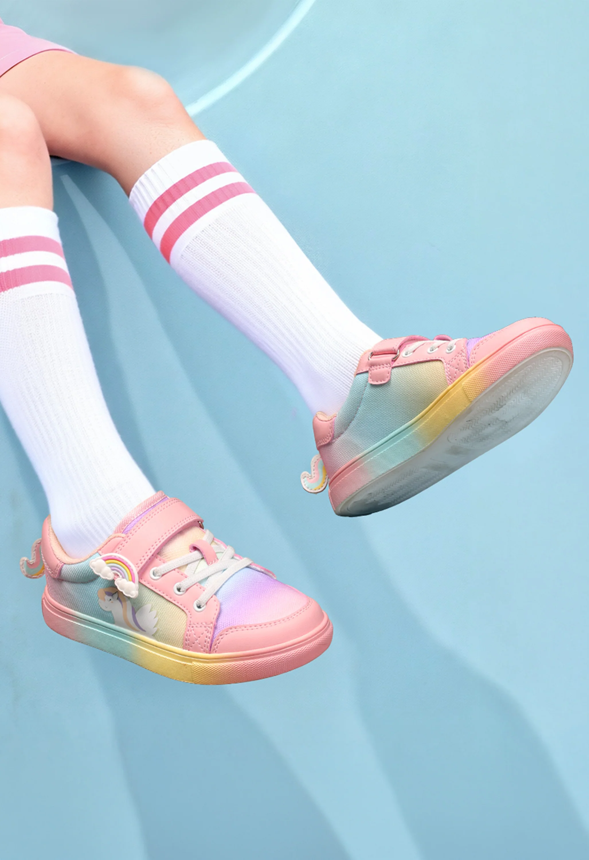 Girl's Rainbow Casual School Toddler Sneakers - Image 6