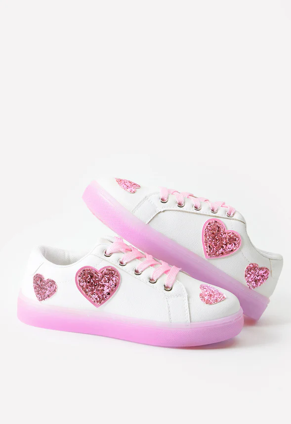 Glitter Hearts Light Up Sneaker - Image 11