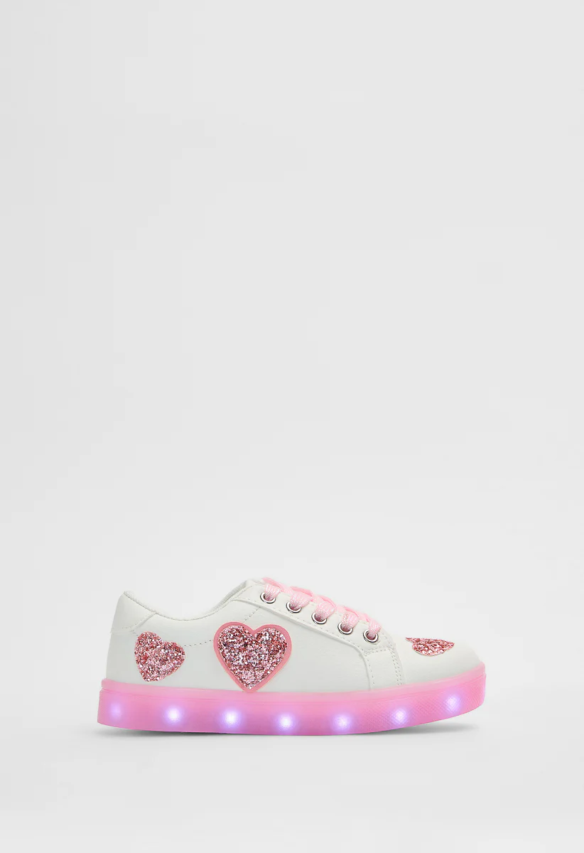 Glitter Hearts Light Up Sneaker - Image 2