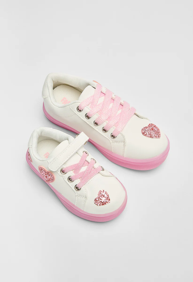 Glitter Hearts Light Up Sneaker - Image 6