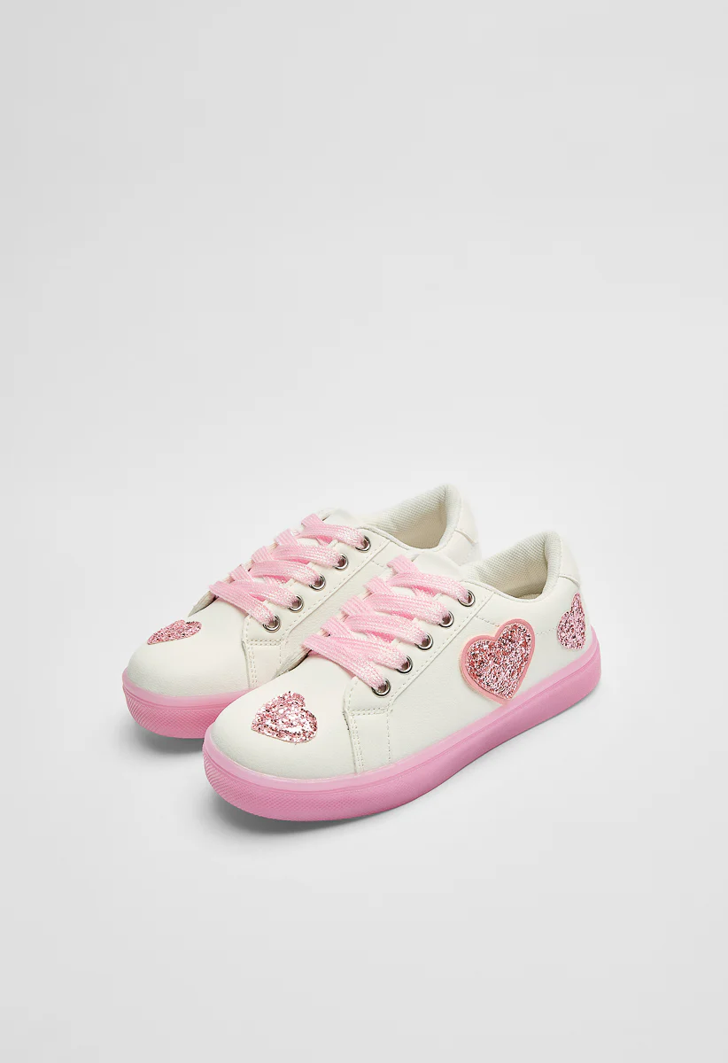 Glitter Hearts Light Up Sneaker - Image 7