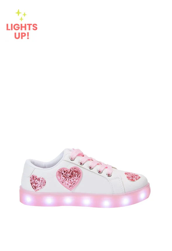 Glitter Hearts Light Up Sneaker - Image 8
