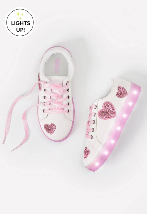Glitter Hearts Light Up Sneaker - Image 9