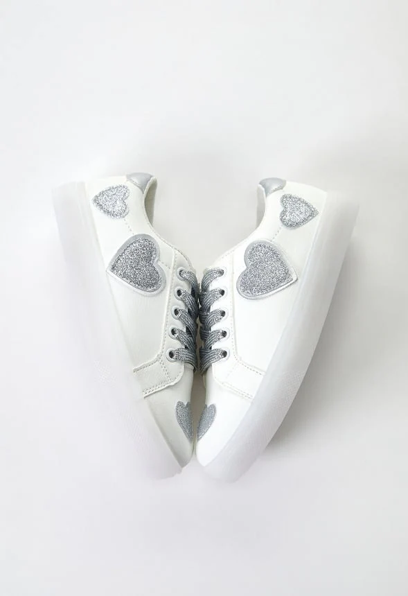 Glitter Hearts Light Up Sneaker - Image 2