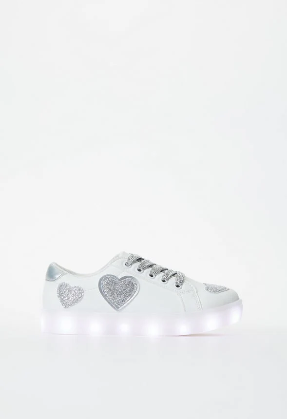 Glitter Hearts Light Up Sneaker - Image 3