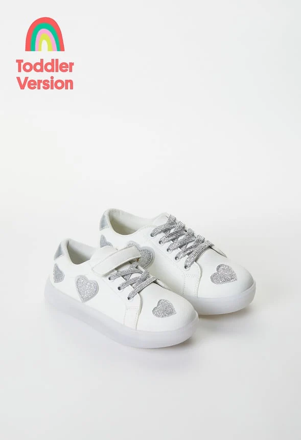 Glitter Hearts Light Up Sneaker - Image 4