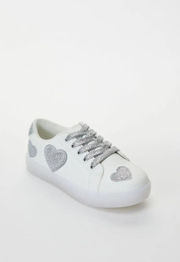 Glitter Hearts Light Up Sneaker - Image 8