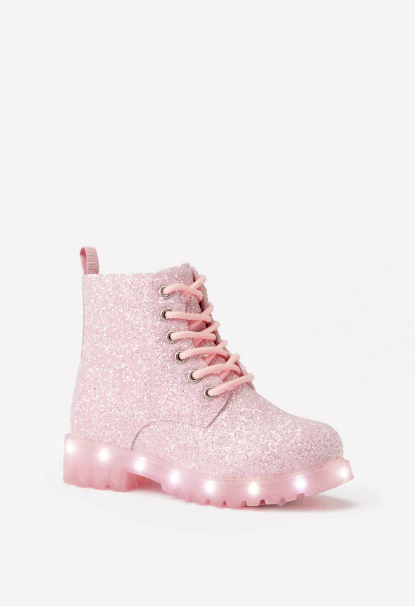 Glitter Light Up Lug Sole Boot - Image 5