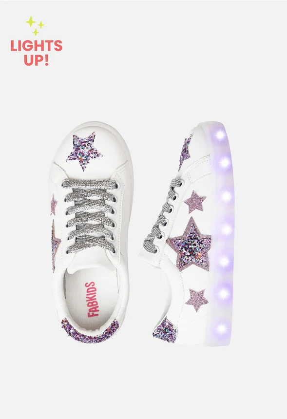 Glitter Star Light Up Sneaker - Image 3