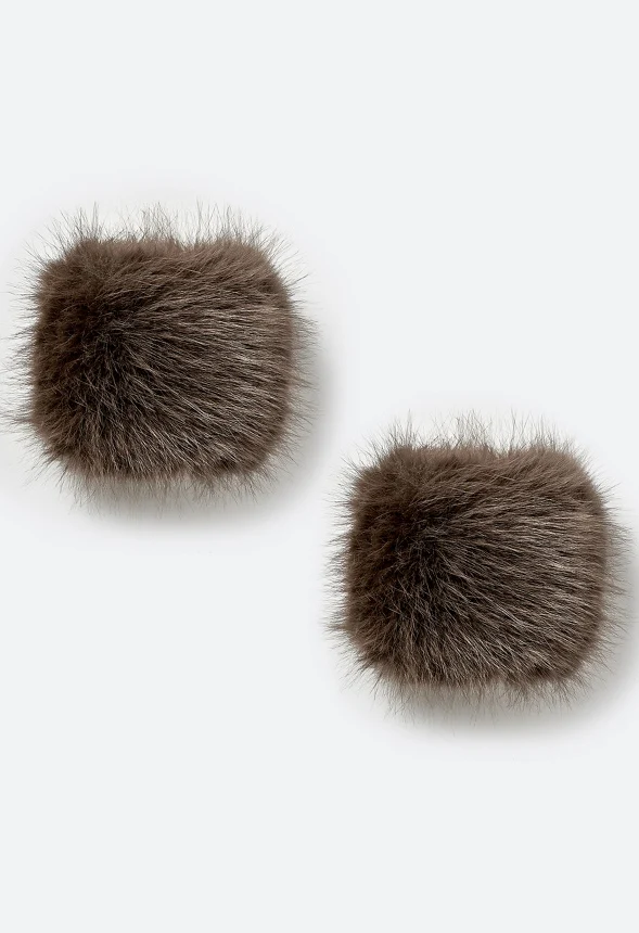 Gloria Pair Of Fluffy Faux Fur Wrist And Ankle Warmers - Image 2