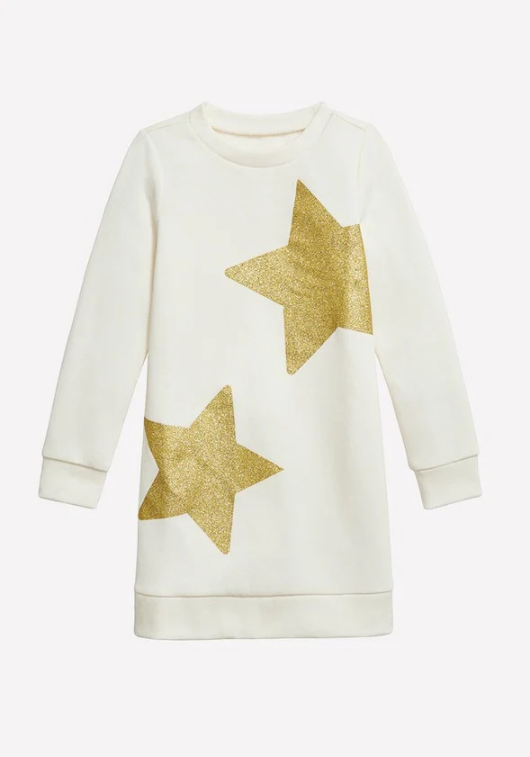 Gold Star Sweatshirt Dress - Image 2