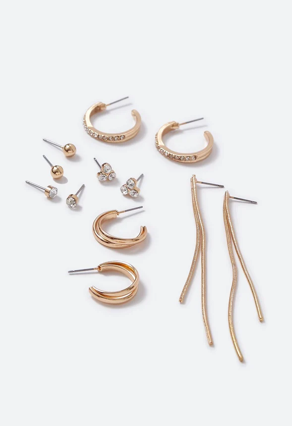 Greta Rhinestone Mix Earrings Multipack - Image 3