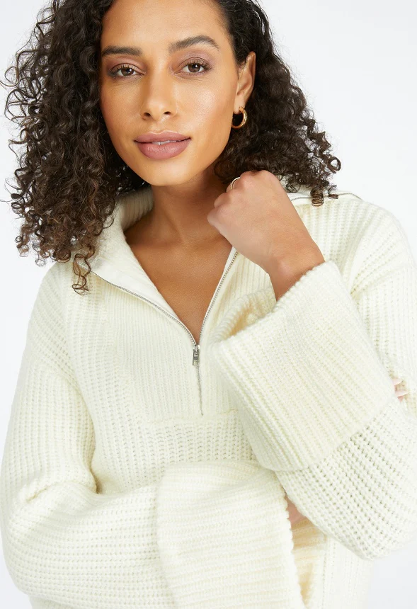 Half Zip Cozy Sweater - Image 3