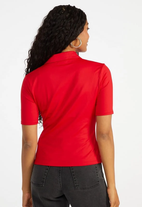 Half Zip Polo Shirt - Image 2