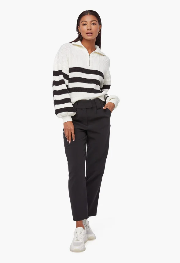 Half Zip Stripe Sweater - Image 4