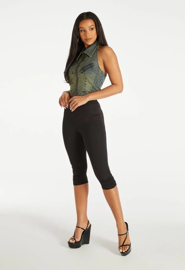 Denim Halter Vest - Image 5