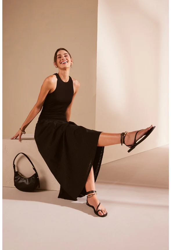 Halter Eyelet Maxi Dress - Image 5