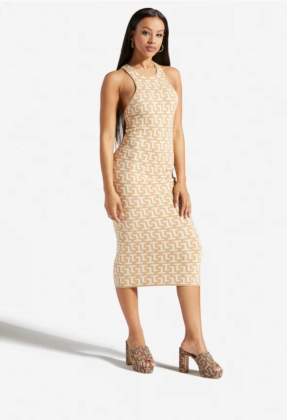 Halter Midi Sweater Dress - Image 4
