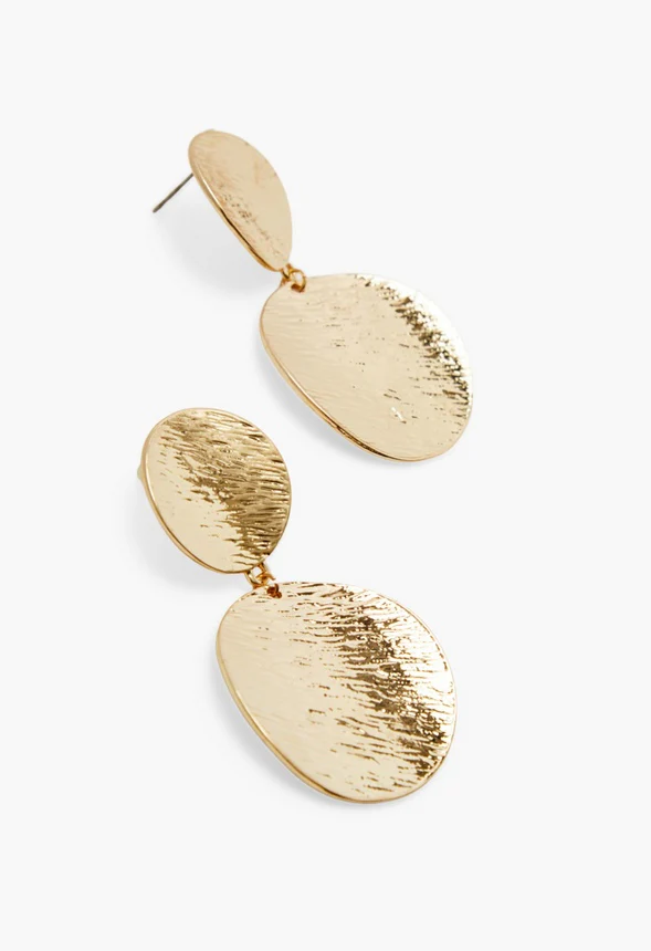 Hammered Disc Earrings - Image 2