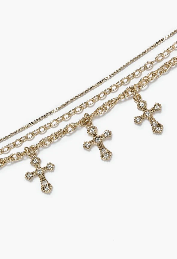 Hana Rhinestone Chain Anklet - Image 3