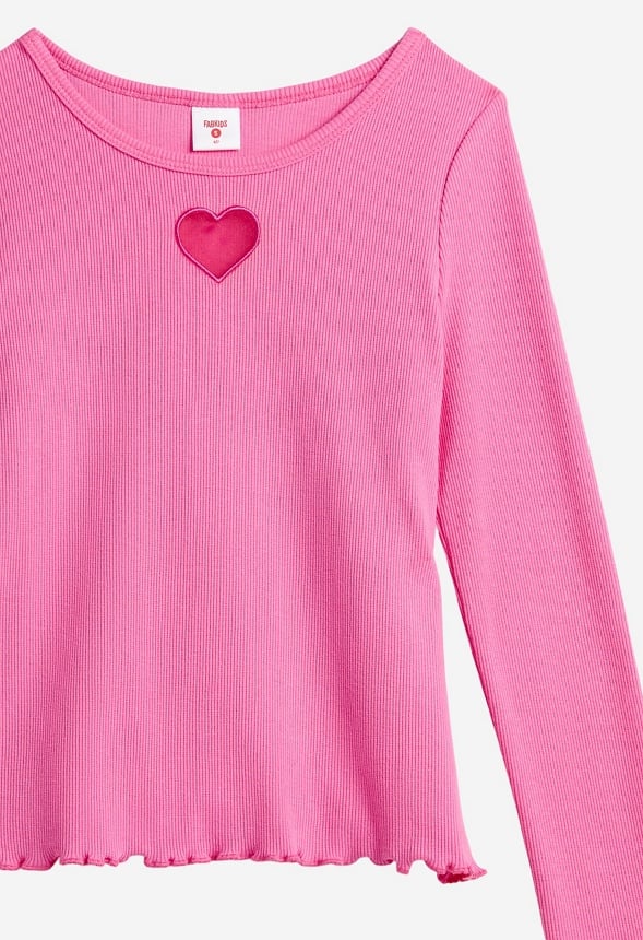 Heart Cut Out Ribbed Top - Image 2