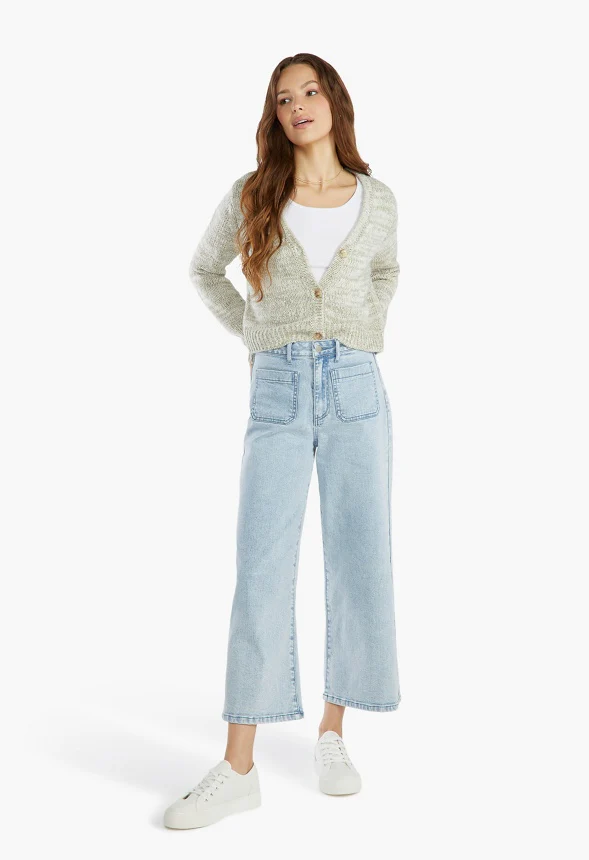 Diana High Rise Crop Flare Jeans - Image 3