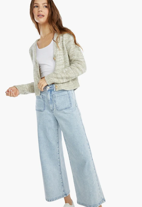 Diana High Rise Crop Flare Jeans - Image 4