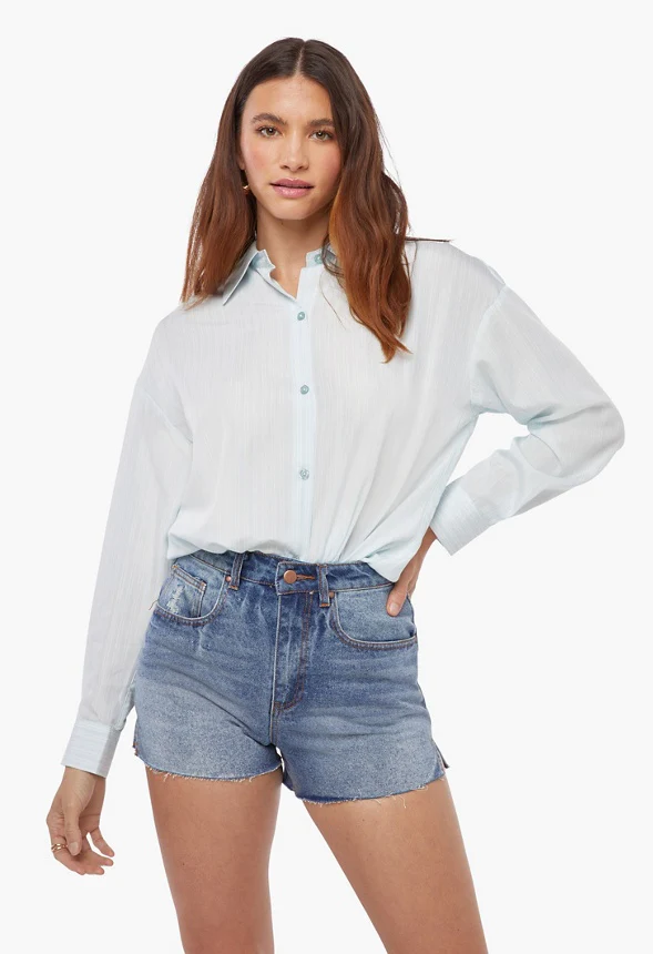 High Rise Denim Shorts - Image 2