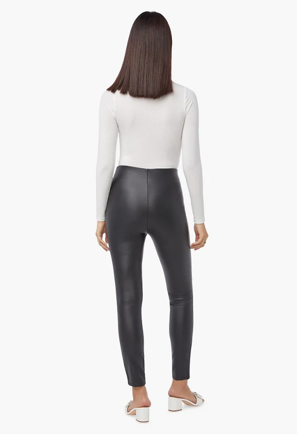 High Rise Faux Leather Leggings - Image 3