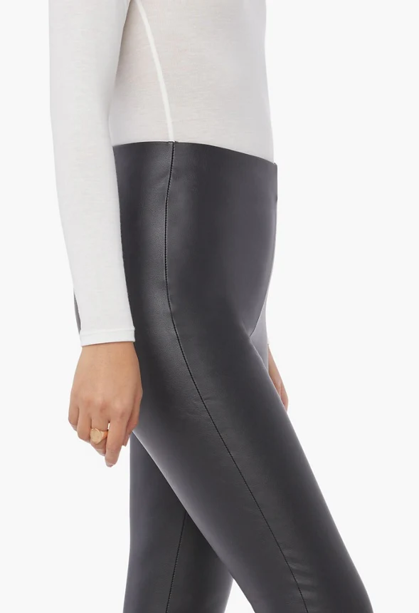 High Rise Faux Leather Leggings - Image 4