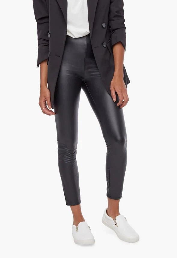 High Rise Faux Leather Leggings - Image 2