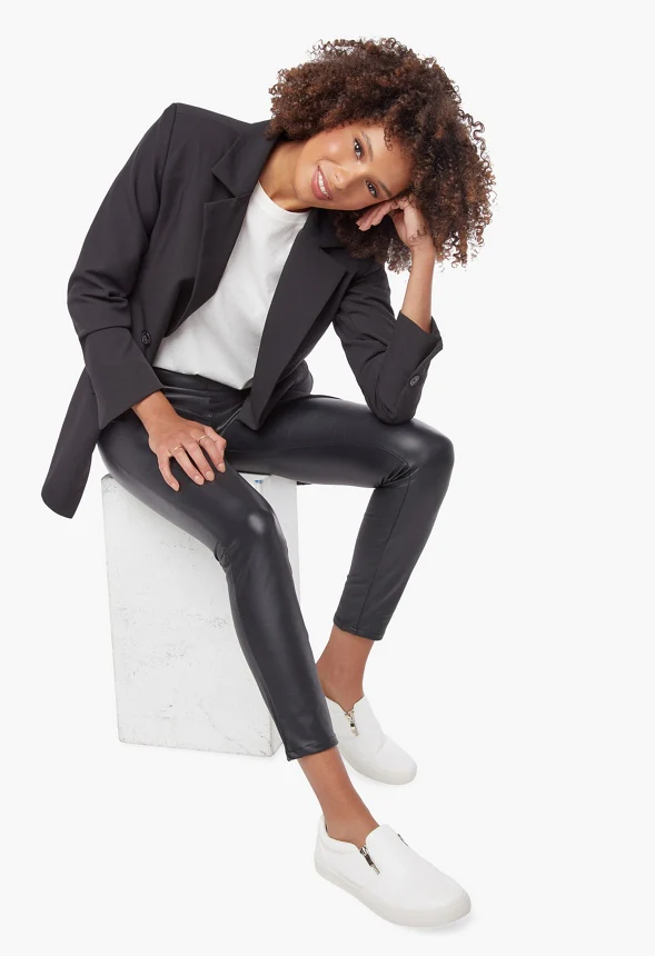 High Rise Faux Leather Leggings - Image 5
