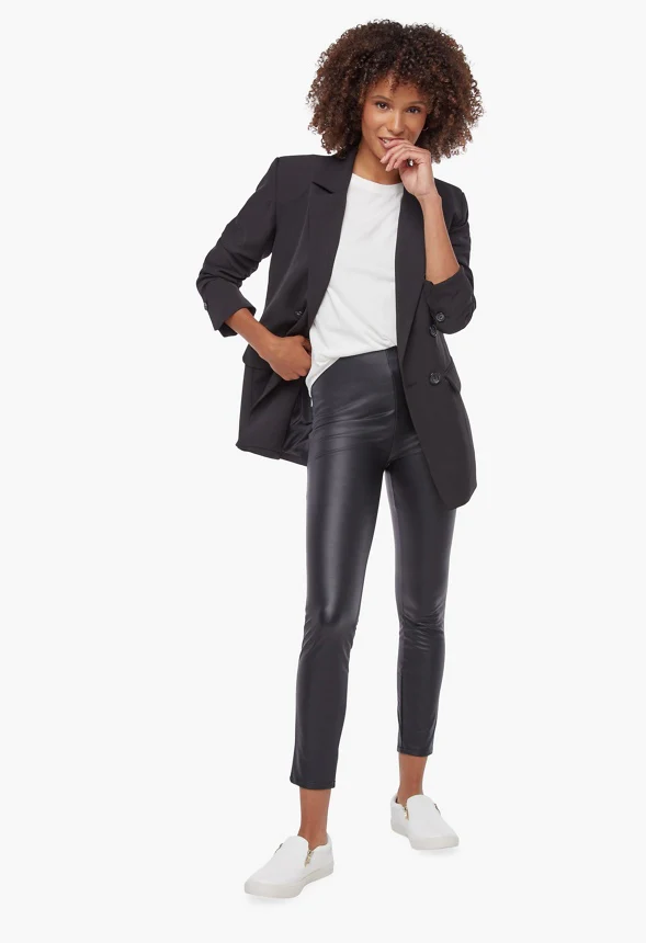 High Rise Faux Leather Leggings - Image 6