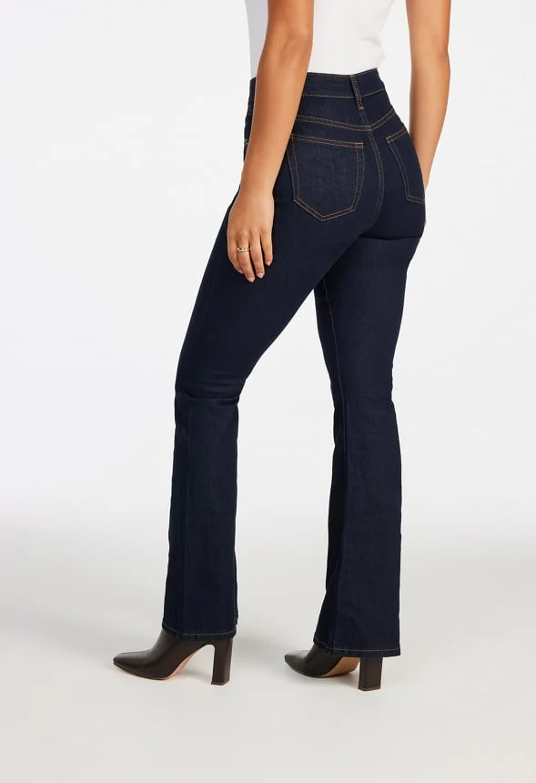 Denim High Rise Flare Leg Pants - Image 2
