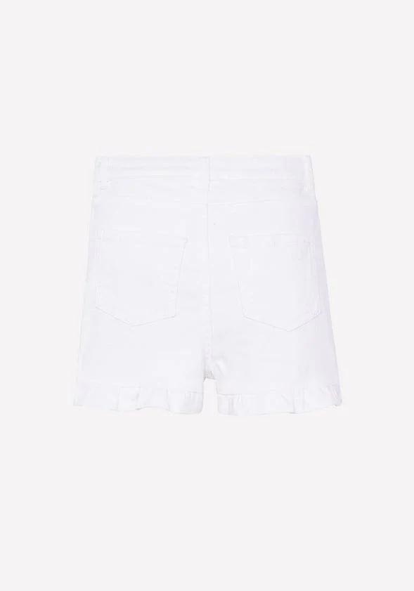 High Rise Ruffle Denim Short - Image 2